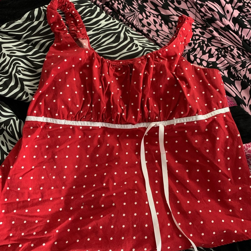 Red Polka Dot Women's top